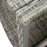 Hot Tub Surround Grey Poly Rattan - Close-Up Angle