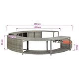 Hot Tub Surround Grey Poly Rattan