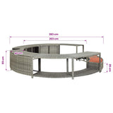 Hot Tub Surround Grey Poly Rattan