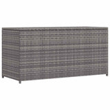 Garden Storage Box Grey 120x50x60 cm Poly Rattan