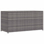 Garden Storage Box Grey 120x50x60 cm Poly Rattan