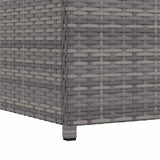 Garden Storage Box Grey 120x50x60 cm Poly Rattan - Extra Image