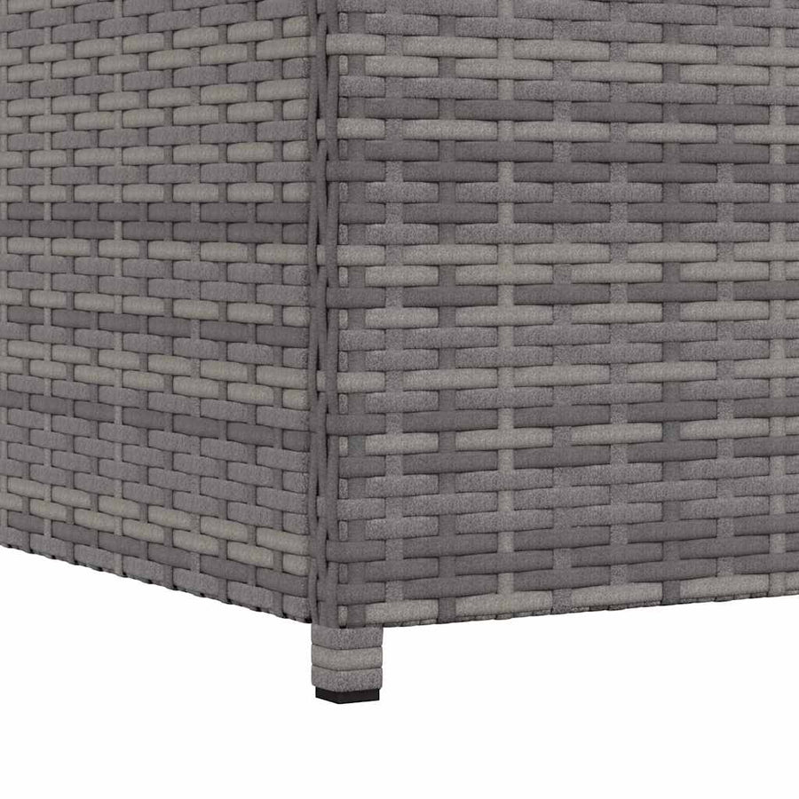Garden Storage Box Grey 120x50x60 cm Poly Rattan