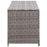 Garden Storage Box Grey 120x50x60 cm Poly Rattan - Top-Down View