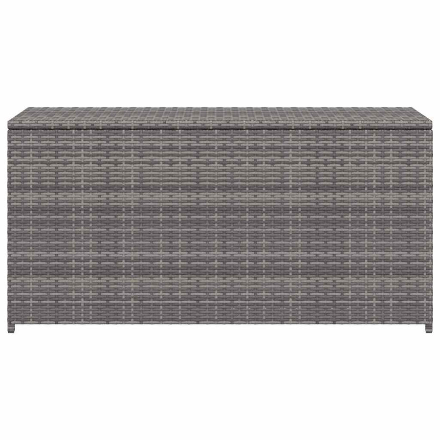 Garden Storage Box Grey 120x50x60 cm Poly Rattan