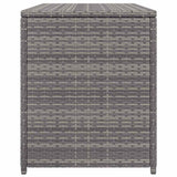 Garden Storage Box Grey 120x50x60 cm Poly Rattan - Close-Up Angle
