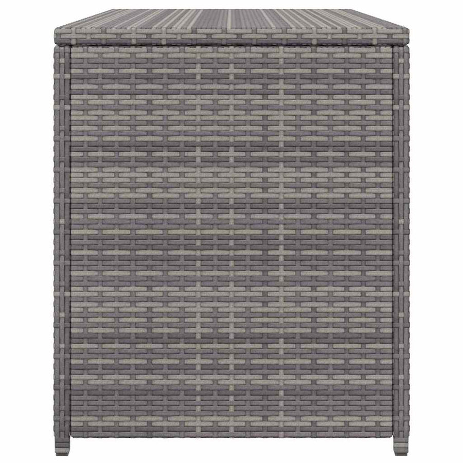 Garden Storage Box Grey 120x50x60 cm Poly Rattan