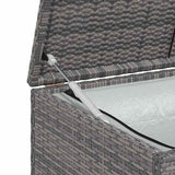 Garden Storage Box Grey 120x50x60 cm Poly Rattan - Extra Image