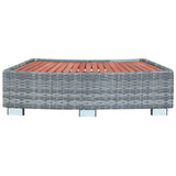 Spa Step Grey Poly Rattan 92x45x25 cm - Top-Down View