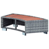 Spa Step Grey Poly Rattan 92x45x25 cm - Rear View
