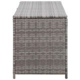 Garden Storage Box Grey 150x50x60 cm Poly Rattan - Top-Down View
