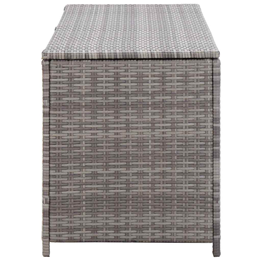 Garden Storage Box Grey 150x50x60 cm Poly Rattan