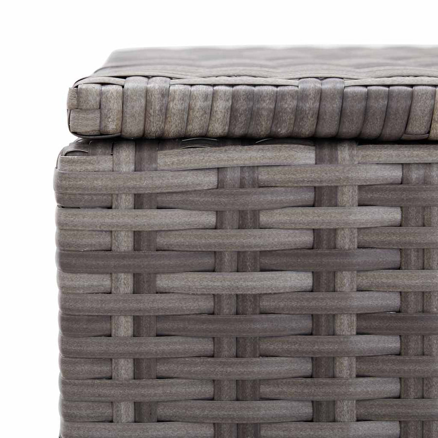 Garden Storage Box Grey 150x50x60 cm Poly Rattan