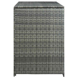 Double Wheelie Bin Shed Poly Rattan Anthracite 148x77x111 cm