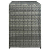 Double Wheelie Bin Shed Poly Rattan Anthracite 148x77x111 cm - Close-Up Angle