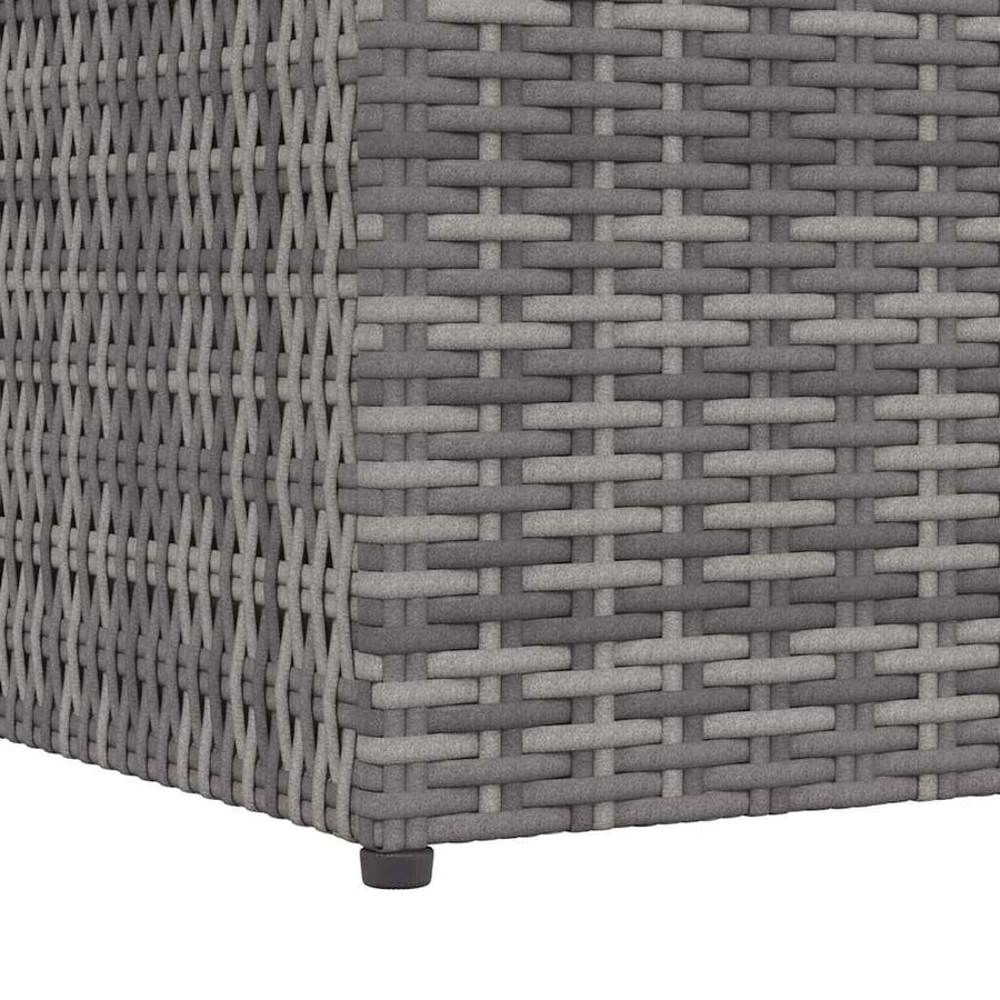 Garden Storage Box Grey 150x100x100 cm Poly Rattan