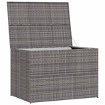 Garden Storage Box Grey 150x100x100 cm Poly Rattan