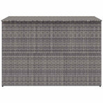 Garden Storage Box Grey 150x100x100 cm Poly Rattan