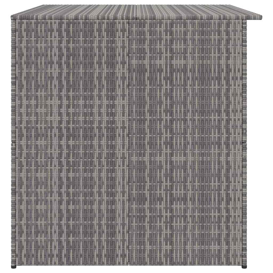 Garden Storage Box Grey 150x100x100 cm Poly Rattan
