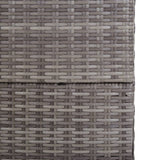 Garden Storage Box Grey 150x100x100 cm Poly Rattan - Low Angle
