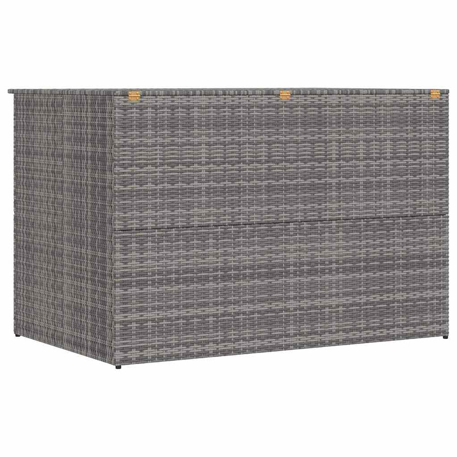 Garden Storage Box Grey 150x100x100 cm Poly Rattan