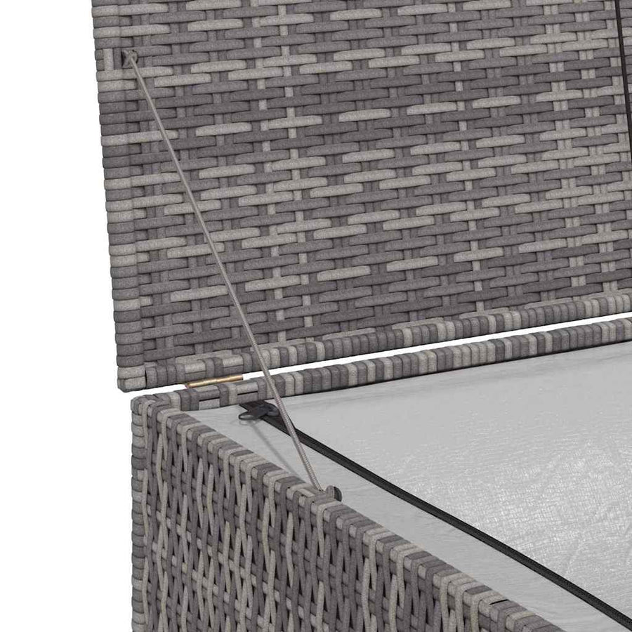 Garden Storage Box Grey 150x100x100 cm Poly Rattan