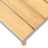 Garden Coffee Table 60x60x31.5 cm Solid Acacia Wood - Top-Down View