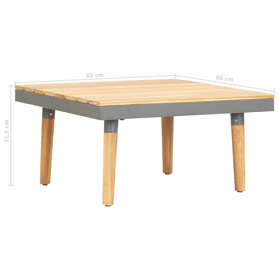Garden Coffee Table 60x60x31.5 cm Solid Acacia Wood