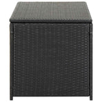 Garden Storage Box Poly Rattan 100x50x50 cm Black