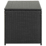 Garden Storage Box Poly Rattan 100x50x50 cm Black - Top-Down View