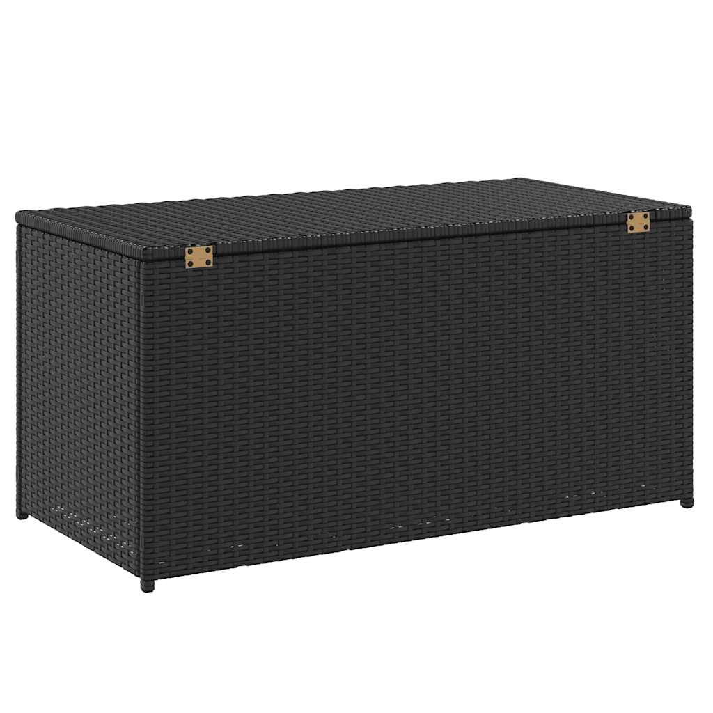 Garden Storage Box Poly Rattan 100x50x50 cm Black