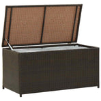 Garden Storage Box Poly Rattan 100x50x50 cm Brown