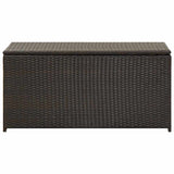 Garden Storage Box Poly Rattan 100x50x50 cm Brown