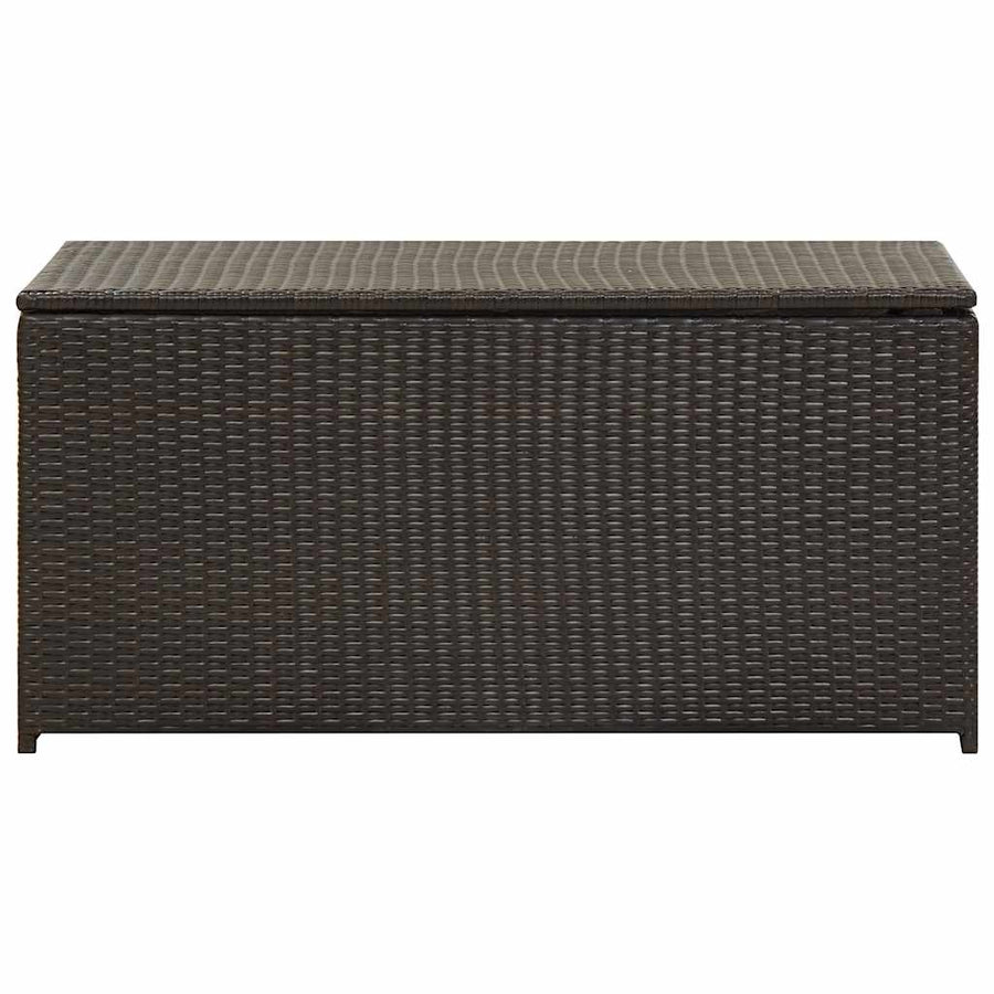 Garden Storage Box Poly Rattan 100x50x50 cm Brown