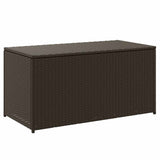 Garden Storage Box Poly Rattan 100x50x50 cm Brown - Top-Down View