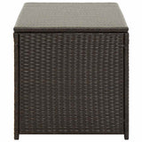 Garden Storage Box Poly Rattan 100x50x50 cm Brown