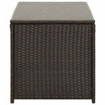 Garden Storage Box Poly Rattan 100x50x50 cm Brown