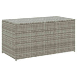 Garden Storage Box Poly Rattan 100x50x50 cm Grey