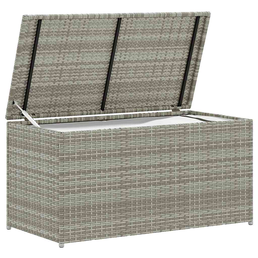 Garden Storage Box Poly Rattan 100x50x50 cm Grey