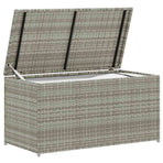 Garden Storage Box Poly Rattan 100x50x50 cm Grey