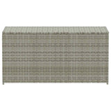 Garden Storage Box Poly Rattan 100x50x50 cm Grey - Top-Down View