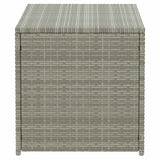 Garden Storage Box Poly Rattan 100x50x50 cm Grey - 45-Degree Angle