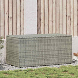 Garden Storage Box Poly Rattan 100x50x50 cm Grey