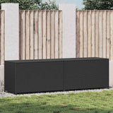 Garden Storage Box Poly Rattan 200x50x60 cm Black