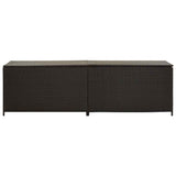 Garden Storage Box Poly Rattan 200x50x60 cm Brown