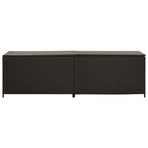 Garden Storage Box Poly Rattan 200x50x60 cm Brown