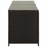 Garden Storage Box Poly Rattan 200x50x60 cm Brown - 45-Degree Angle