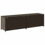 Garden Storage Box Poly Rattan 200x50x60 cm Brown