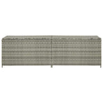 Garden Storage Box Poly Rattan 200x50x60 cm Grey