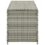 Garden Storage Box Poly Rattan 200x50x60 cm Grey